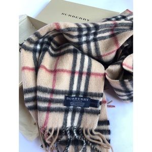 100% Cashmere Burberry Scarf